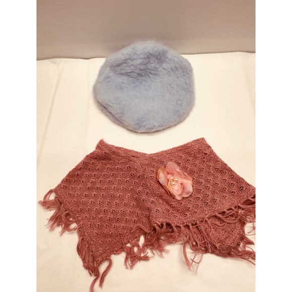 American Girl Doll Sightseeing Outfit Accessories Shawl and Hat Only Retired - Picture 1 of 4